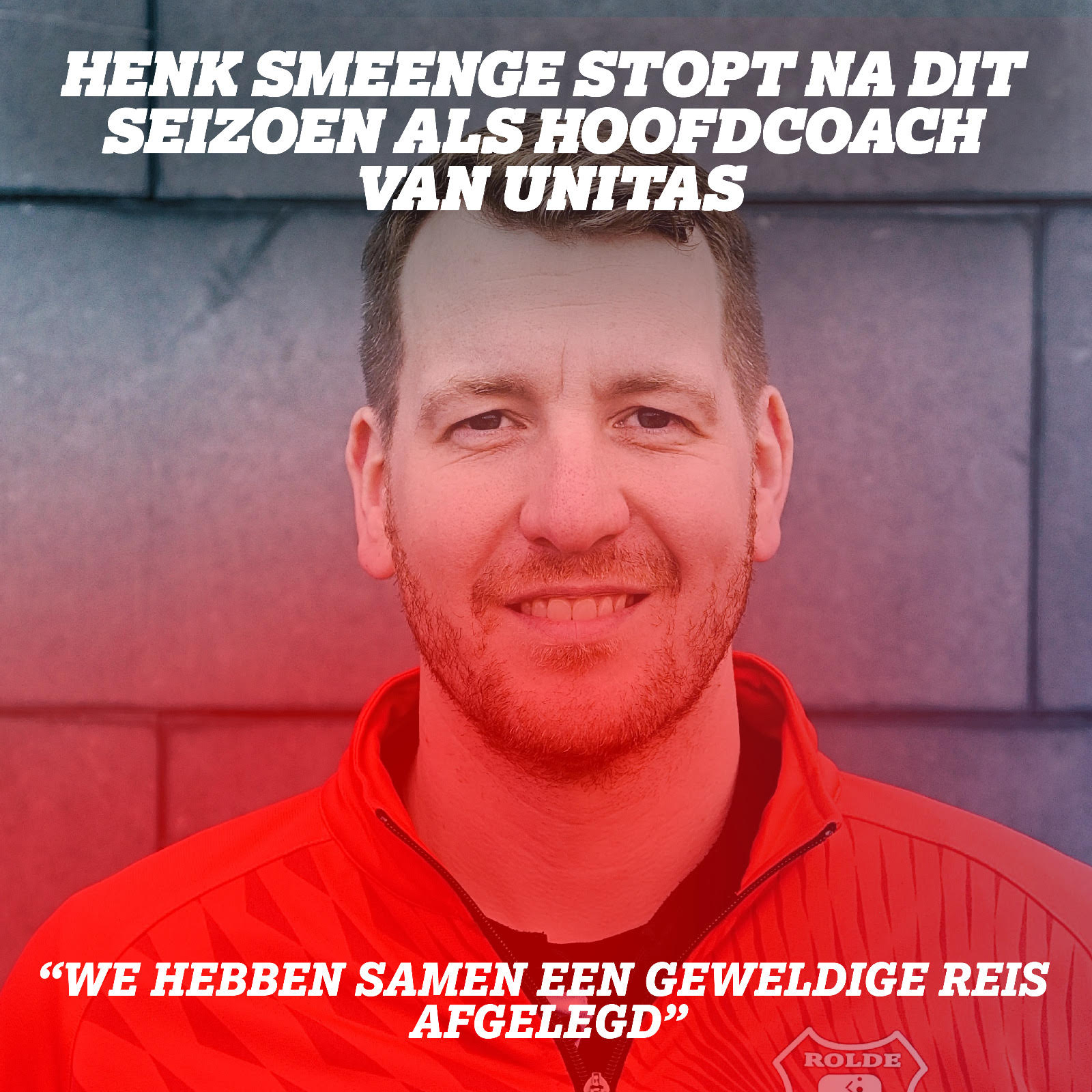 Henk Smeenge stopt na dit seizoen als hoofdcoach van Unitas